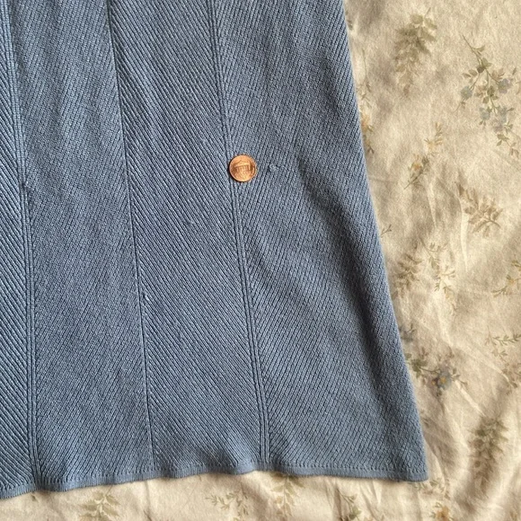Blue knit maxi dress size small in great condition - Picture 4 of 6